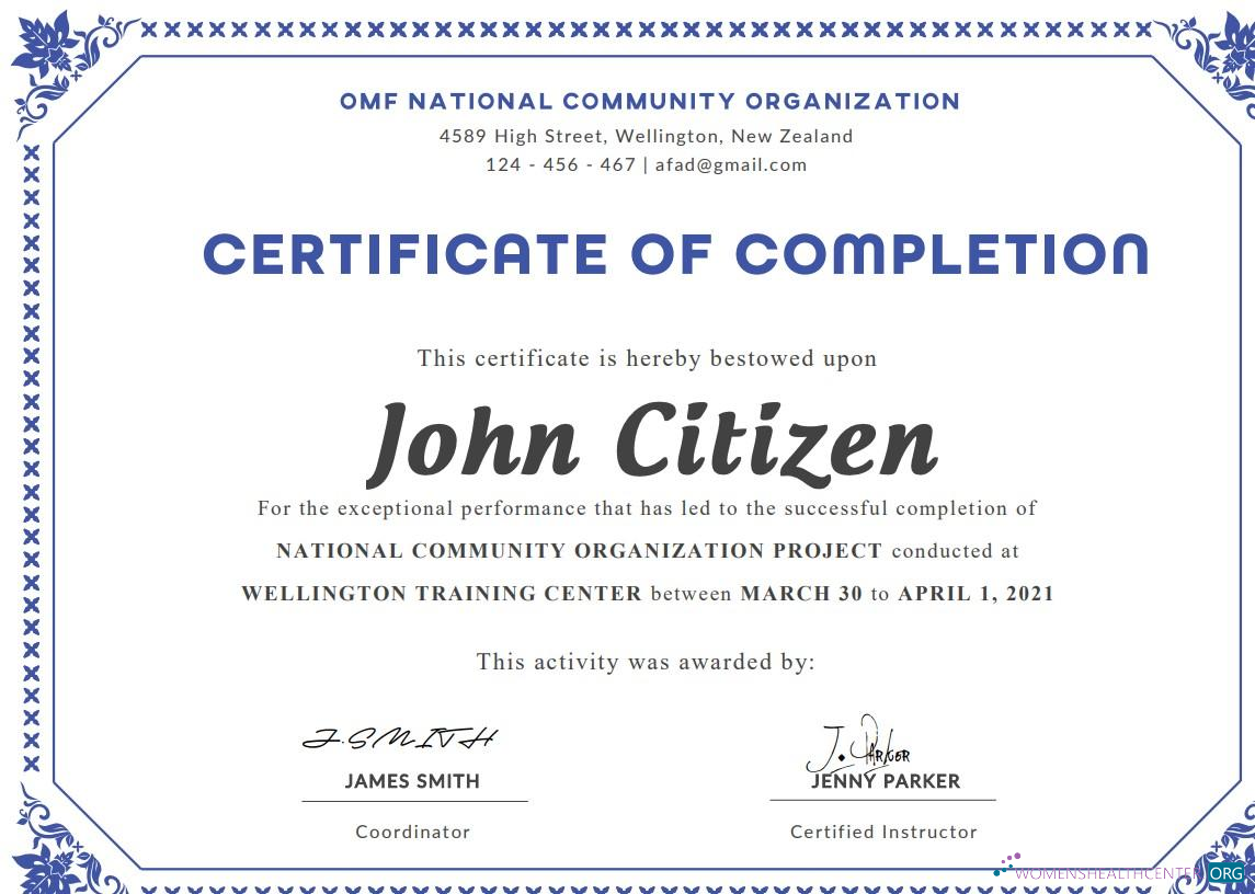 Download USA Completion certificate template in Word and PDF format, version 3 Photoshop template